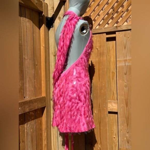 🆕 MISHA COLLECTION 🧿 NWOT The Sapphire Sequins Mini Dress, Fuschia Sz S - US 4 - Picture 10 of 16